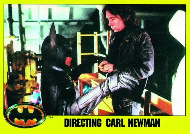 Tim Burton directing Carl Newman on the set of Batman (1989)